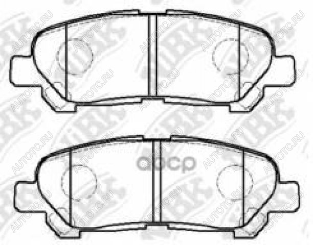 6 399 р. Колодки тормозные задние (4шт.) NIBK Toyota Corolla E210 хэтчбэк 5 дв. дорестайлинг (2018-2022)  с доставкой в г. Омск