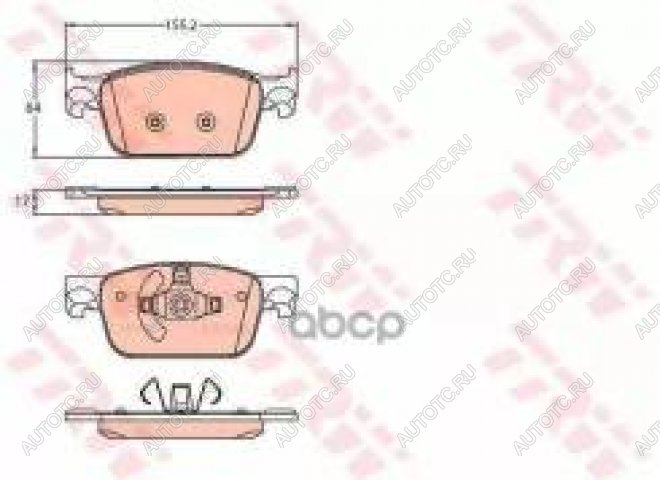 6 299 р. Колодки тормозные передние (4шт.) TRW Audi A5 F5 дорестайлинг, лифтбэк (2016-2020)  с доставкой в г. Омск