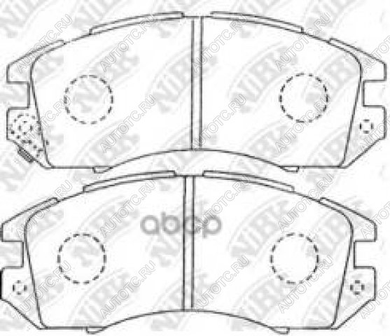 1 899 р. Колодки тормозные задние (4шт.) NIBK Subaru Impreza GC седан (1992-2000)  с доставкой в г. Омск