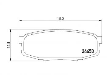 Колодки тормозные задние BAIKOR Toyota Sequoia XK80 (2022-2024)