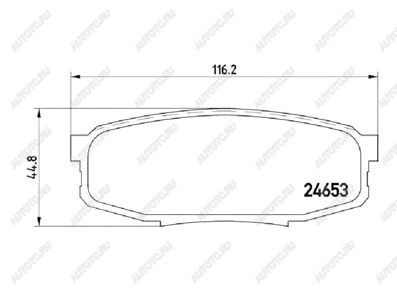 3 999 р. Колодки тормозные задние BAIKOR Toyota Sequoia XK80 (2022-2024)  с доставкой в г. Омск