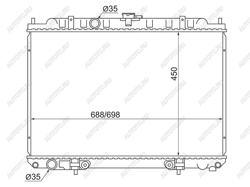 5 849 р. Радиатор SAT  Nissan Liberty - X-trail  1 T30  с доставкой в г. Омск