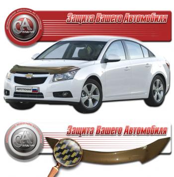 Дефлектор капота CA-Plastiс Chevrolet (Шевролет) Cruze (Круз)  J300 (2009-2015) J300 седан дорестайлинг, седан рестайлинг