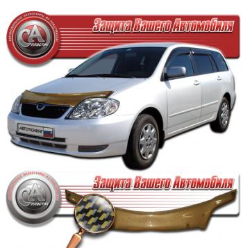 Дефлектор капота CA-Plastiс Toyota (Тойота) Corolla Fielder (Королла)  E120 (2000-2004) E120 универсал дорестайлинг, универсал 1-ый рестайлинг