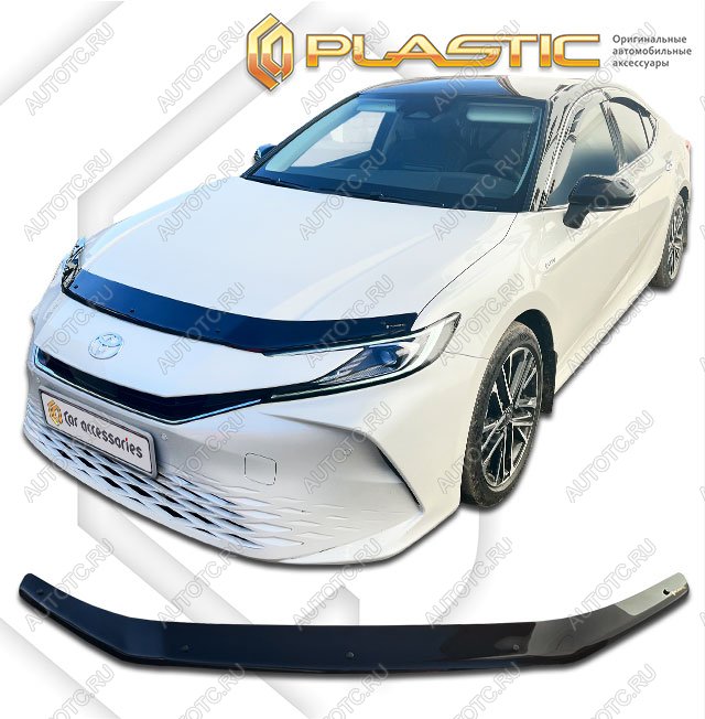 2 079 р. Дефлектор капота CA-Plastic  Toyota Camry  XV80 (2023-2025) (серия Classic черный)  с доставкой в г. Омск