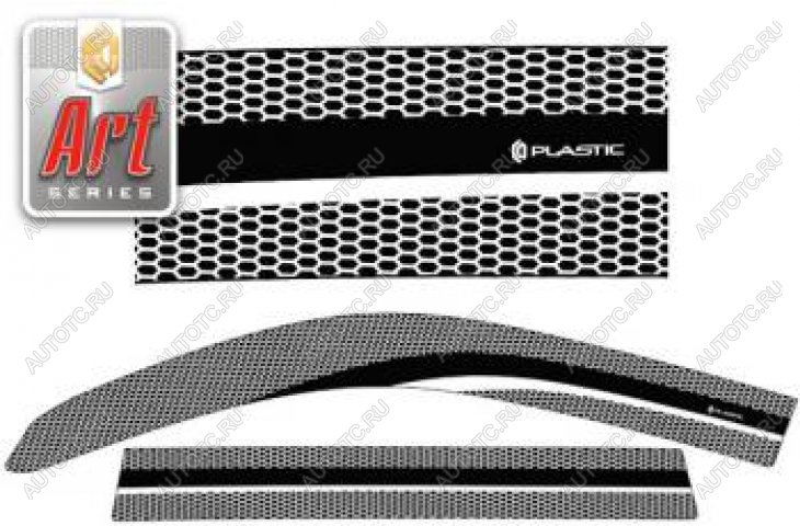 2 199 р. Дефлектора окон CA-Plastic  Solaris KRX (2024-2024) хэтчбэк 5 дв. (серия Art серебро)  с доставкой в г. Омск