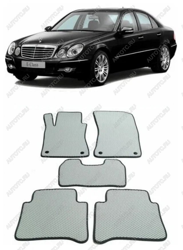 3 089 р. Текстильные коврики в салон (4matic LUX текстиль) SeinTex  Mercedes-Benz E-Class W211 дорестайлинг седан (2002-2006)  с доставкой в г. Омск