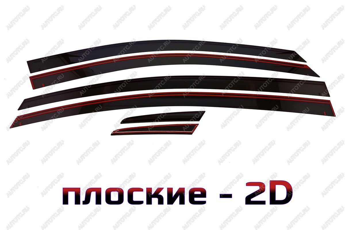 5 899 р. Дефлекторы окон 2D Стрелка11  MG 5 (2020-2025) (черные)  с доставкой в г. Омск