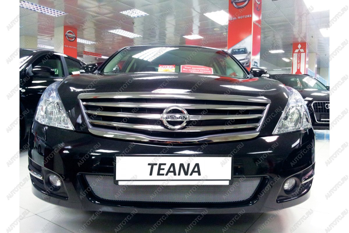 3 899 р. Защита радиатора Стрелка11 Стандарт  Nissan Teana  2 J32 (2008-2014) дорестайлинг, рестайлинг (хром)  с доставкой в г. Омск