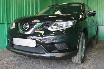 3 399 р. Защита радиатора (низ) Стрелка11 Стандарт  Nissan X-trail  3 T32 (2013-2018) дорестайлинг (черная)  с доставкой в г. Омск. Увеличить фотографию 2