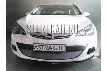 3 899 р. Защита радиатора Стрелка11 Стандарт  Opel Astra  J GTC (2011-2018) (хром)  с доставкой в г. Омск. Увеличить фотографию 2