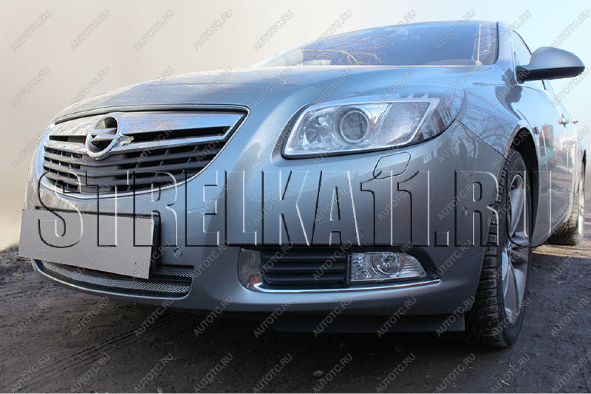 4 099 р. Защита радиатора Стрелка11 Стандарт  Opel Insignia ( A,  А) (2008-2013) дорестайлинг седан, дорестайлинг универсал, дорестайлинг, хэтчбэк (черная)  с доставкой в г. Омск