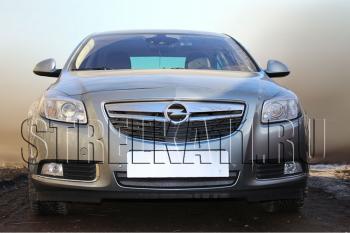 4 299 р. Защита радиатора Стрелка11 Стандарт  Opel Insignia ( A,  А) (2008-2013) дорестайлинг седан, дорестайлинг универсал, дорестайлинг, хэтчбэк (хром)  с доставкой в г. Омск. Увеличить фотографию 2