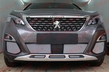 3 299 р. Защита радиатора (боковые) Стрелка11 Стандарт  Peugeot 3008  2 (2016-2024) (хром)  с доставкой в г. Омск. Увеличить фотографию 2