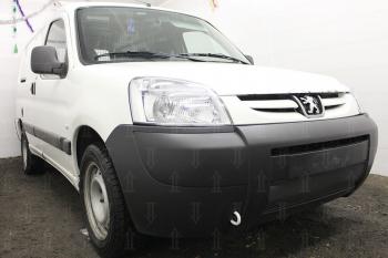 3 099 р. Защита радиатора (низ) Стрелка11 Стандарт Peugeot Partner B9 дорестайлинг (2008-2012) (черная)  с доставкой в г. Омск. Увеличить фотографию 1