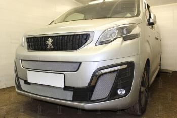 3 499 р. Защита радиатора (боковые) Стрелка11 Стандарт  Peugeot Traveller (2016-2024) (хром)  с доставкой в г. Омск. Увеличить фотографию 2