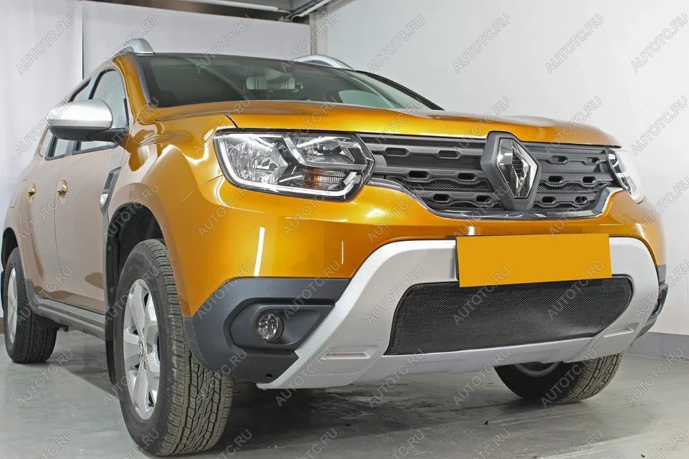 3 779 р. Защита радиатора (низ) Стрелка11 Стандарт  Renault Duster  HM (2020-2024) (черная)  с доставкой в г. Омск