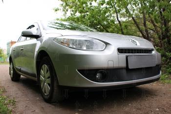 2 399 р. Защита радиатора (верх) Стрелка11 Стандарт Renault Fluence дорестайлинг (2010-2012) (черная)  с доставкой в г. Омск. Увеличить фотографию 2