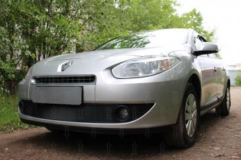 2 399 р. Защита радиатора (верх) Стрелка11 Стандарт Renault Fluence дорестайлинг (2010-2012) (черная)  с доставкой в г. Омск. Увеличить фотографию 3