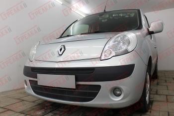 2 599 р. Защита радиатора (верх) Стрелка11 Стандарт Renault Kangoo KW0 дорестайлинг (2008-2013) (черная)  с доставкой в г. Омск. Увеличить фотографию 3