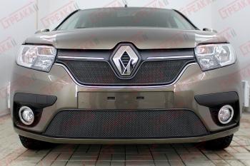 2 699 р. Защита радиатора (низ) Стандарт Renault Logan 2 рестайлинг (2018-2024) (черная)  с доставкой в г. Омск. Увеличить фотографию 2