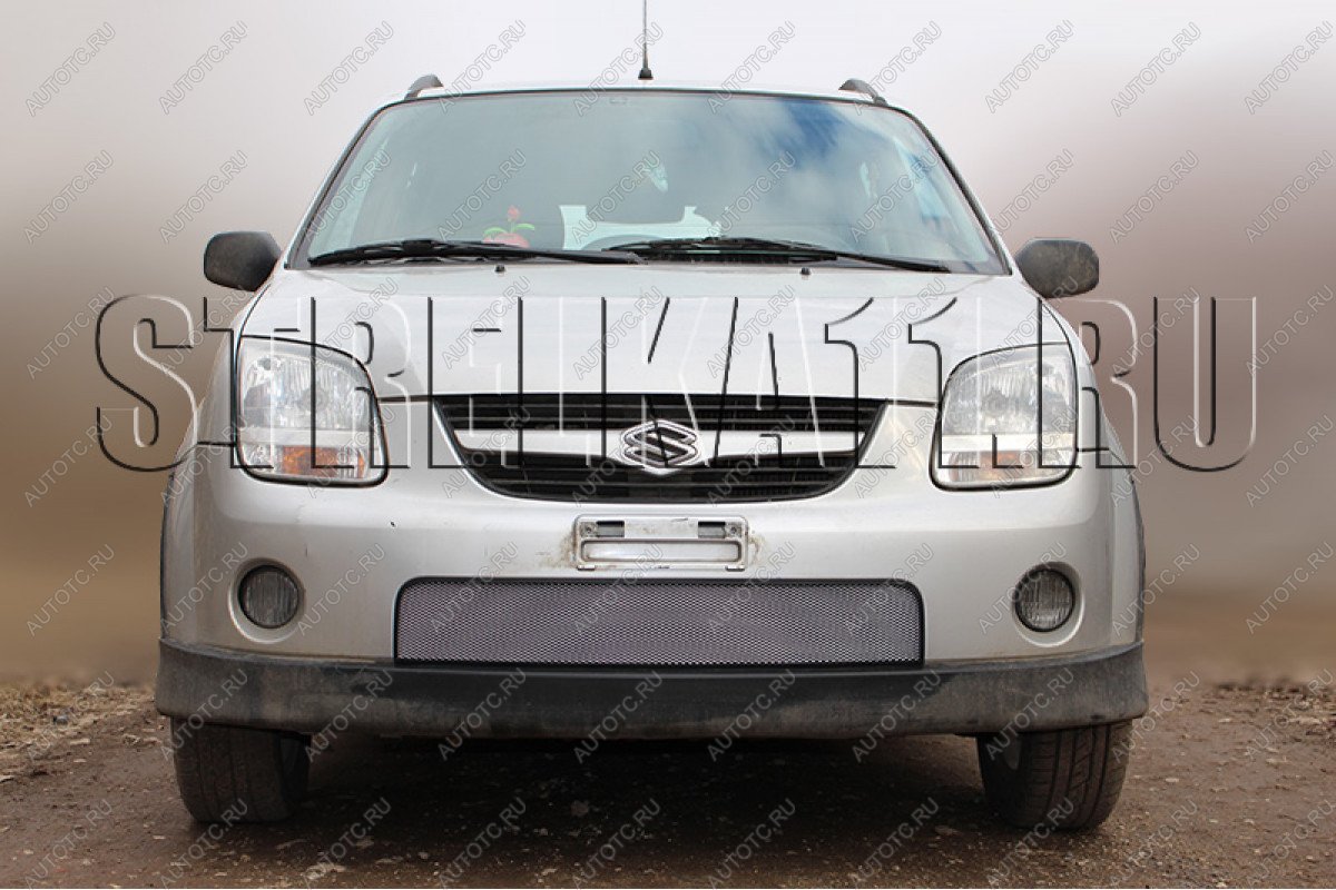 2 999 р. Защита радиатора Стрелка11 Стандарт  Suzuki Ignis (2003-2008) (хром)  с доставкой в г. Омск