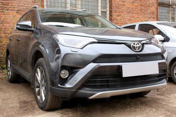 Защита радиатора (верх с камерой) Стрелка11 Стандарт Toyota (Тойота) RAV4 (рав)  XA40 (2015-2019) XA40 5 дв. рестайлинг