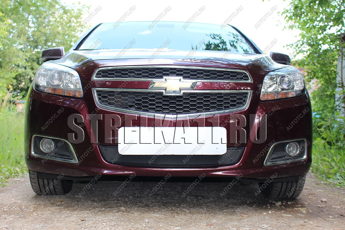 799 р. Зимняя заглушка решетки радиатора Стрелка11  Chevrolet Malibu ( 7,  8) (2008-2015) (черная)  с доставкой в г. Омск