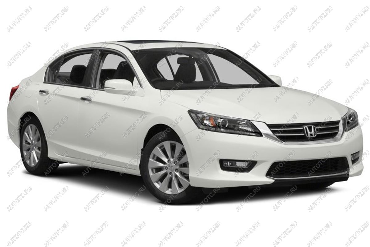 799 р. Зимняя заглушка решетки радиатора Стрелка11  Honda Accord  CR (2013-2016) седан дорестайлинг (черная)  с доставкой в г. Омск