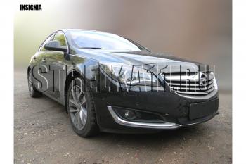 799 р. Зимняя заглушка решетки радиатора Стрелка11  Opel Insignia  A (2013-2017) рестайлинг седан, рестайлинг, хэтчбэк, универсал рестайлинг (черная)  с доставкой в г. Омск. Увеличить фотографию 3