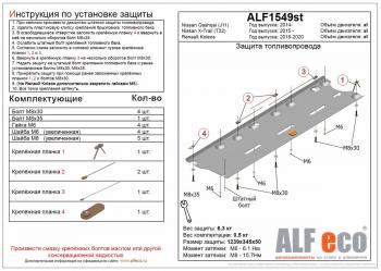 5 749 р. Защита картера и кпп (V-2.0) ALFECO Nissan Rnessa (1997-2001) (сталь 2 мм)  с доставкой в г. Омск. Увеличить фотографию 2