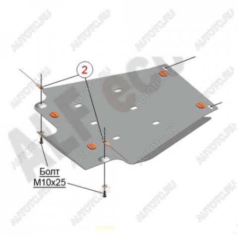 12 699 р. Защита кпп (V-5,7) ALFECO  Toyota Tundra  XK50 (2013-2025) 2-ой рестайлинг (алюминий 3 мм)  с доставкой в г. Омск