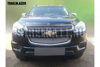 1 129 р. Защита радиатора (низ) Стрелка11 Стандарт Chevrolet Trailblazer GM800 дорестайлинг (2012-2016) (хром)  с доставкой в г. Омск. Увеличить фотографию 2