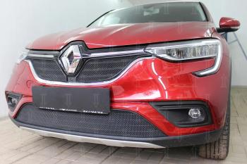 7 299 р.  Защита радиатора (верх, 2 части) Стрелка11 PREMIUM  Renault Arkana (2019-2024) (черная)  с доставкой в г. Омск. Увеличить фотографию 3