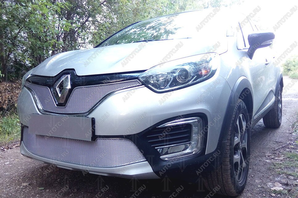 5 399 р. Защита радиатора (низ) Стрелка11 PREMIUM  Renault Kaptur (2016-2024) дорестайлинг, рестайлинг (хром)  с доставкой в г. Омск