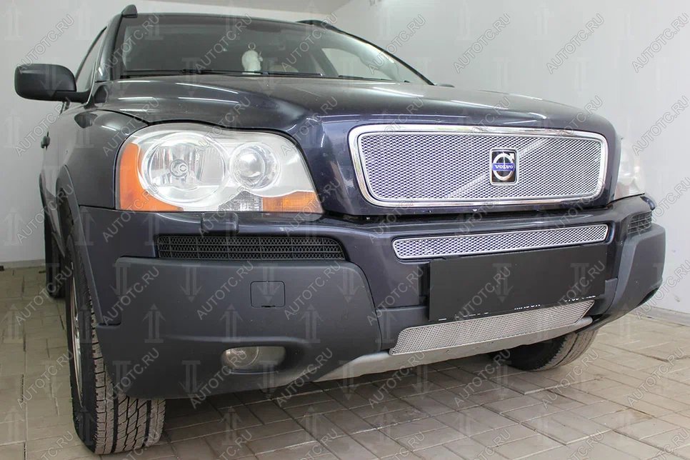 4 099 р. Защита радиатора (низ) Стрелка11 PREMIUM  Volvo XC90  C (2002-2006) дорестайлинг (хром)  с доставкой в г. Омск