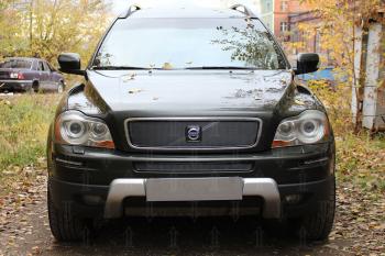 3 699 р. Защита радиатора (середина) Стрелка11 PREMIUM  Volvo XC90  C (2006-2014) рестайлинг (хром)  с доставкой в г. Омск. Увеличить фотографию 3