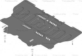 8 499 р. Защита картера и КПП ALFECO  Changan LAMORE (2023-2024) (алюминий)  с доставкой в г. Омск. Увеличить фотографию 1