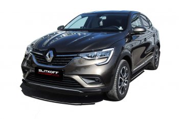 Защита переднего бампера Slitkoff (двойная, d42/32 мм) Renault (Рено) Arkana (Аркана) (2019-2024)