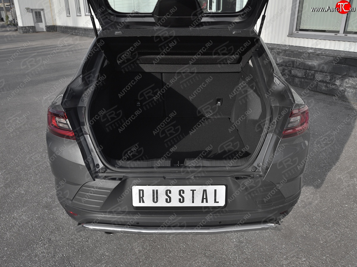 699 р. Защитная накладка заднего бампера Russtal  Renault Arkana (2019-2024) (Нержавейка шлифованная)  с доставкой в г. Омск