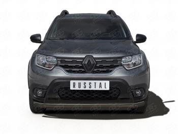 Защита переднего бампера (Ø63 мм, окрашенная) SLITKOFF Renault Duster HM рестайлинг (2021-2024)