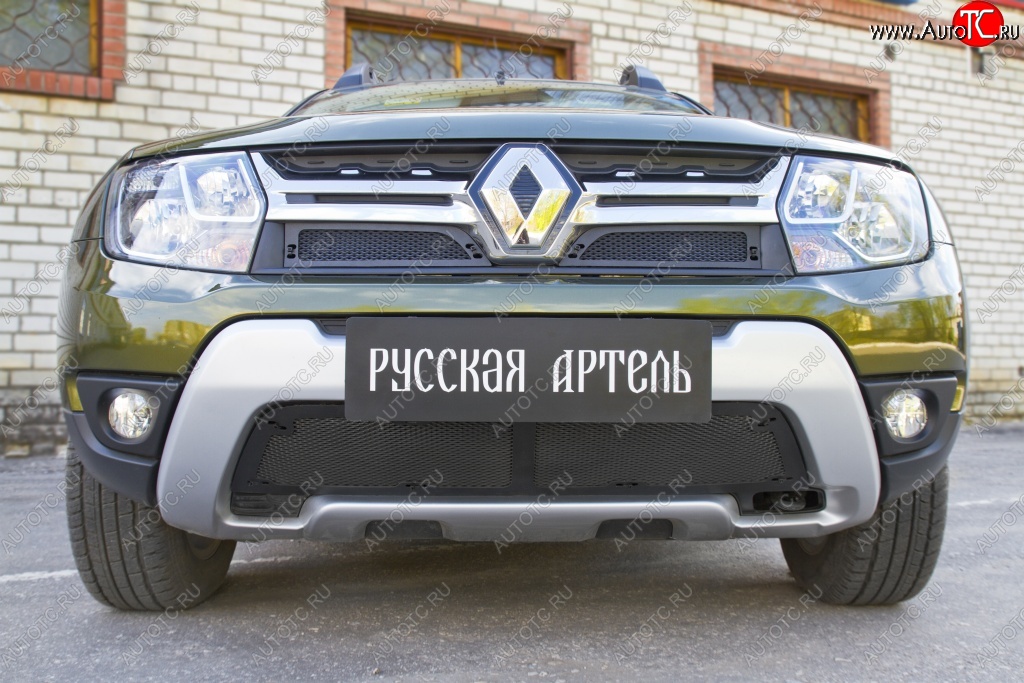 1 139 р. Защитная сетка решетки радиатора РА Renault Duster HS рестайлинг (2015-2021)  с доставкой в г. Омск