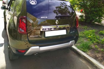 899 р. Защитная накладка заднего бампера Тюн-Авто  Renault Duster  HS (2010-2021) дорестайлинг, рестайлинг  с доставкой в г. Омск. Увеличить фотографию 2