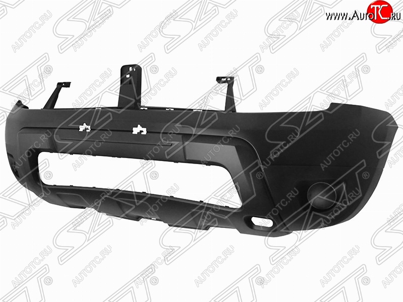 4 599 р. Передний бампер (без ПТФ) SAT Renault Duster HS дорестайлинг (2010-2015) (Неокрашенный)  с доставкой в г. Омск