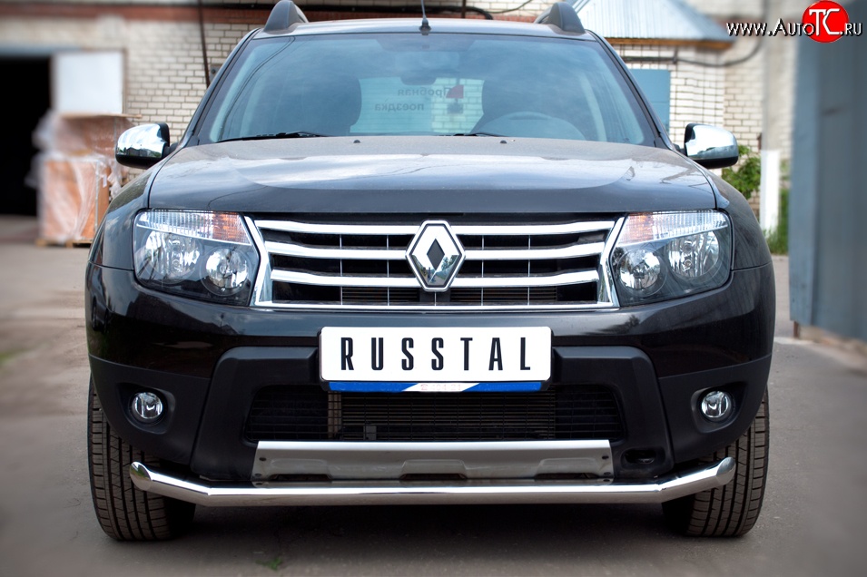 12 799 р. Одинарная защита переднего бампера диаметром 63 мм (4x4) SLITKOFF  Renault Duster  HS (2010-2015) дорестайлинг  с доставкой в г. Омск