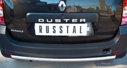 Защита заднего бампера (Ø42 мм, нержавейка, 4х2) SLITKOFF Renault (Рено) Duster (Дастер)  HS (2010-2015) HS дорестайлинг