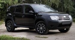 8 599 р. Накладки арок RA (комплект)  Renault Duster  HS (2010-2015) дорестайлинг (Поверхность шагрень)  с доставкой в г. Омск. Увеличить фотографию 2