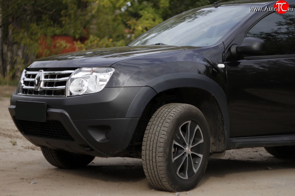 8 599 р. Накладки арок RA (комплект)  Renault Duster  HS (2010-2015) дорестайлинг (Поверхность шагрень)  с доставкой в г. Омск