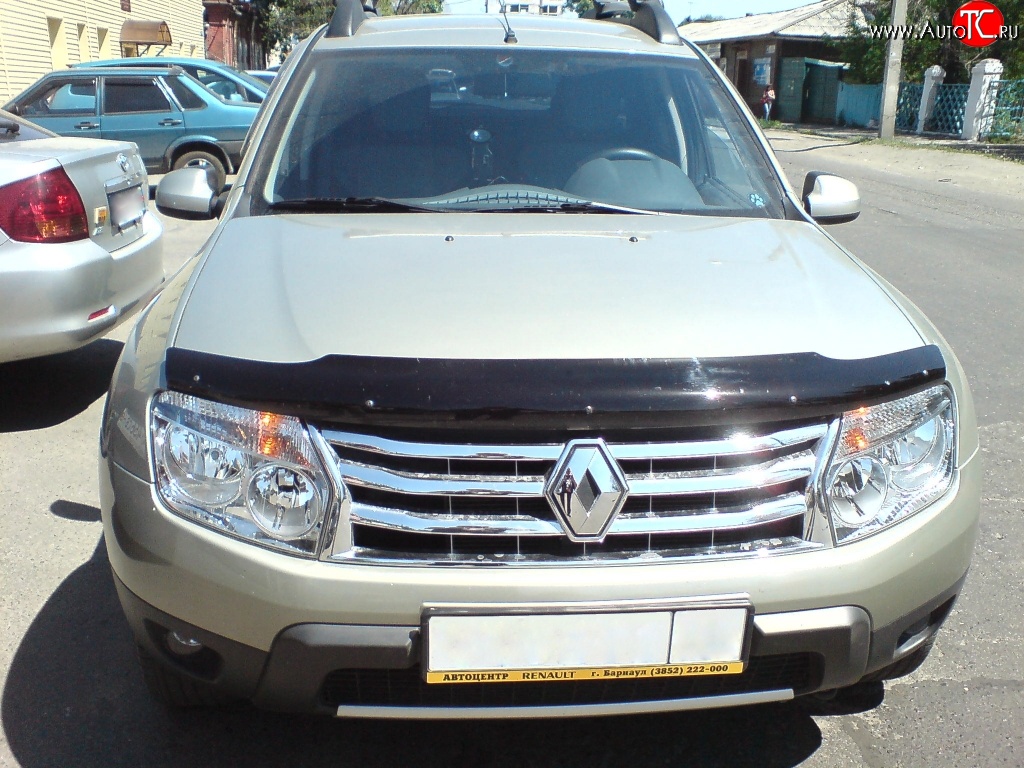 2 799 р. Дефлектор капота NovLine Renault Duster HS дорестайлинг (2010-2015)  с доставкой в г. Омск