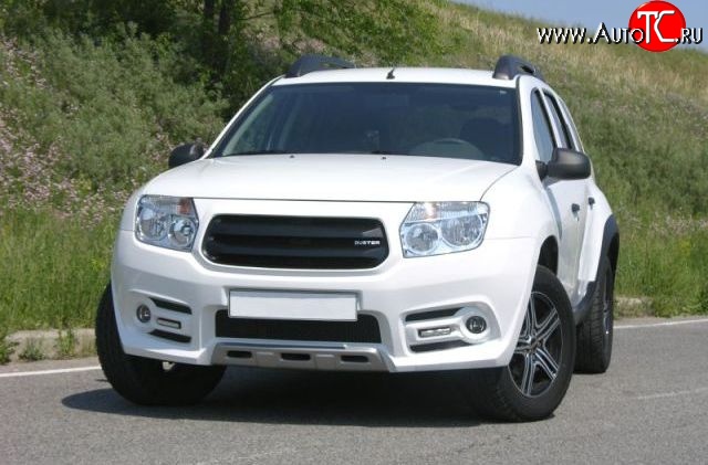 15 999 р. Передний бампер Sport Renault Duster HS дорестайлинг (2010-2015) (Неокрашенный)  с доставкой в г. Омск